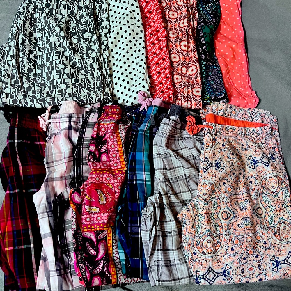 Victoria's Secret Pajama Pants - Lot of 12- Size LARGE - Like New Condition